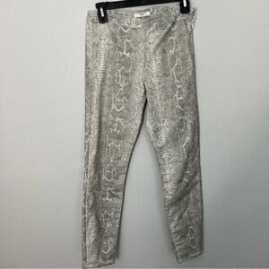 Fidelity Denim Classic Snakeskin Cream Black Joey Skinny Pants Women's size 26